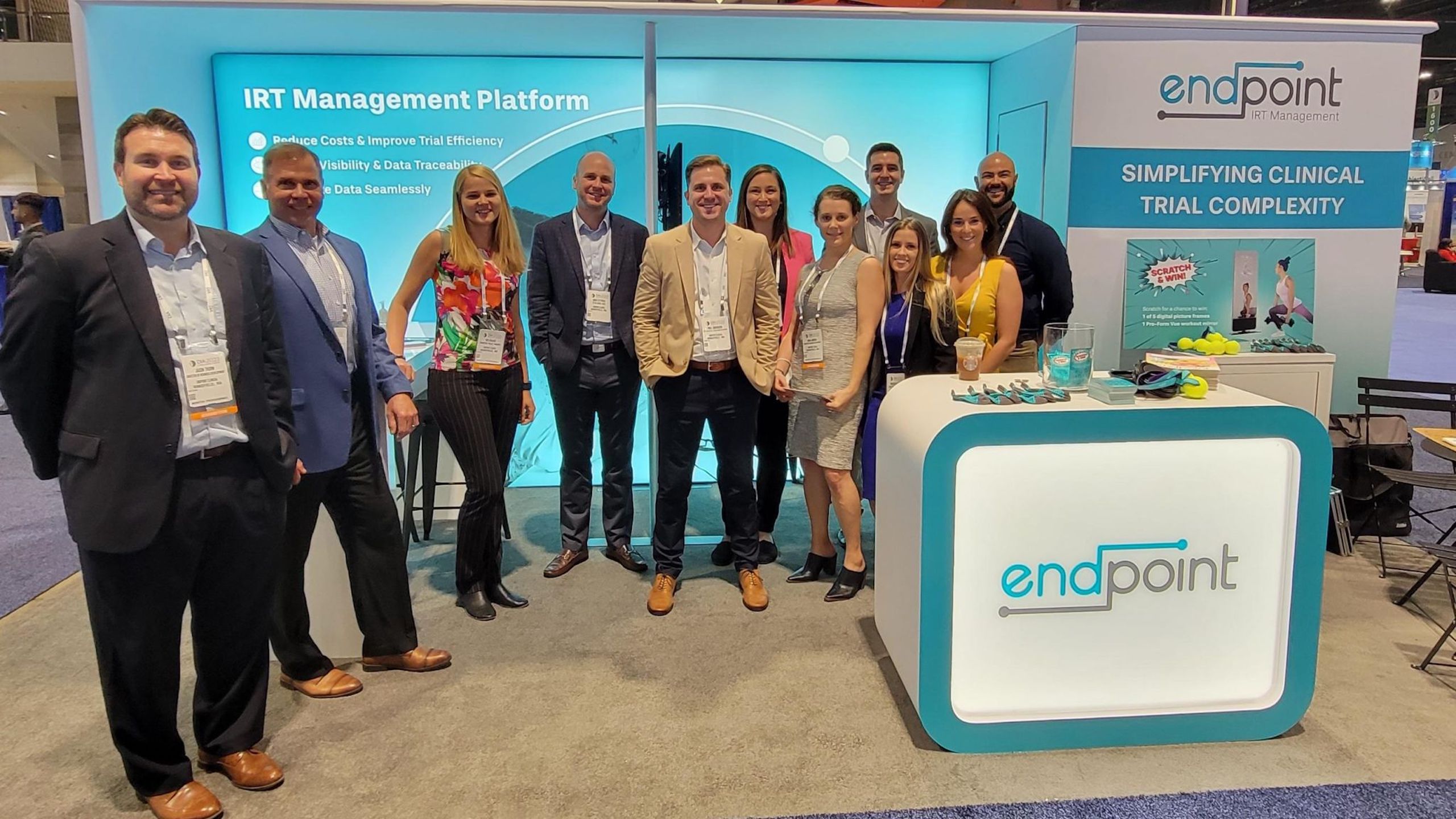 Endpoint Clinical team members at a conference. 