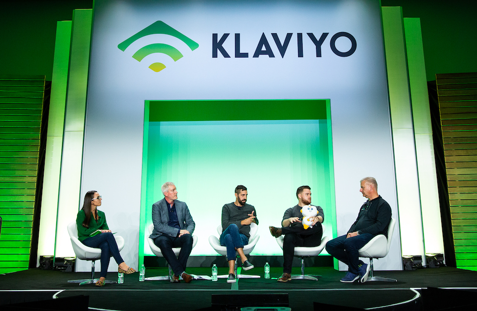 Klaviyo team at a panel