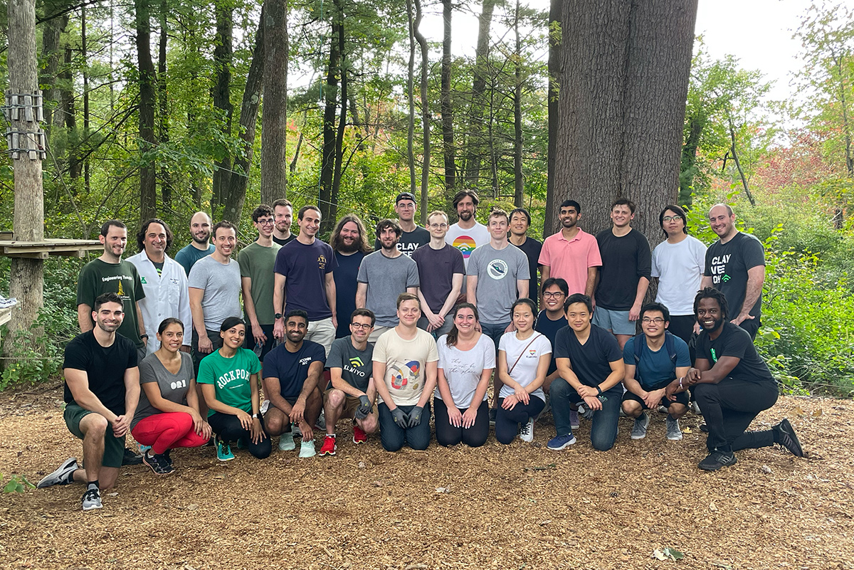 The larger data science team at a recent team building event