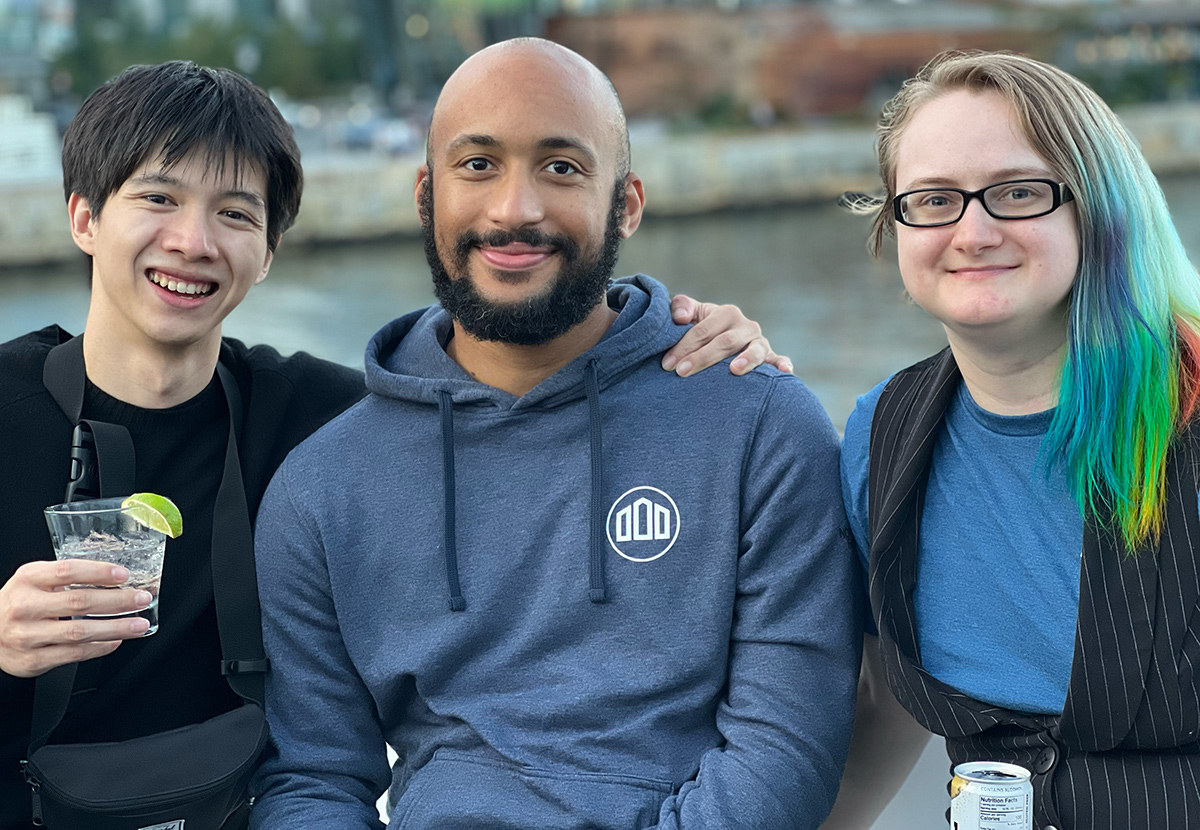 Reggora team members having drinks together