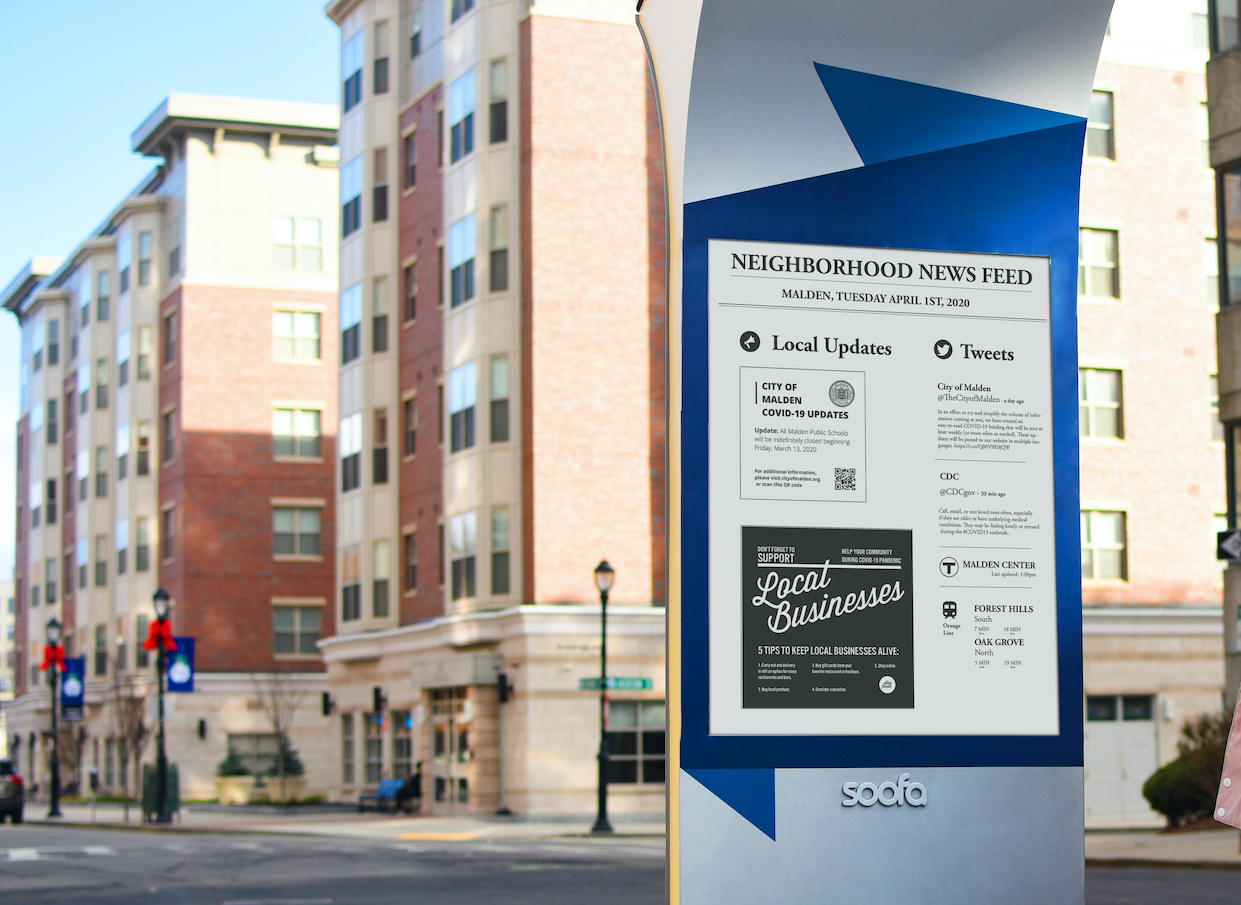 Boston-based Soofa teams up with city governments to display COVID-19 PSAs
