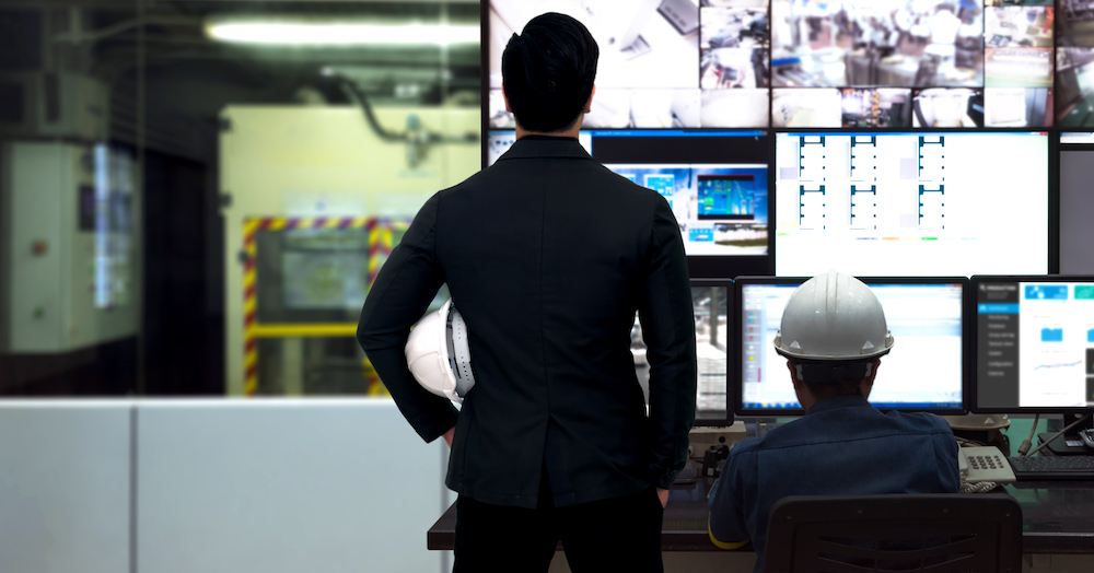 The control room of a smart factory