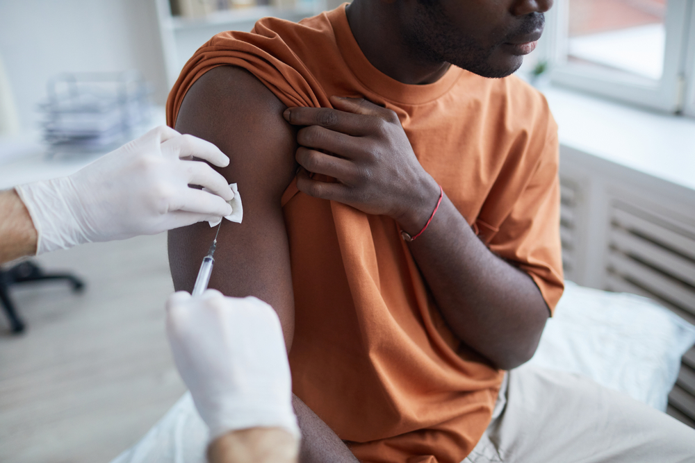 A person receiving an injection