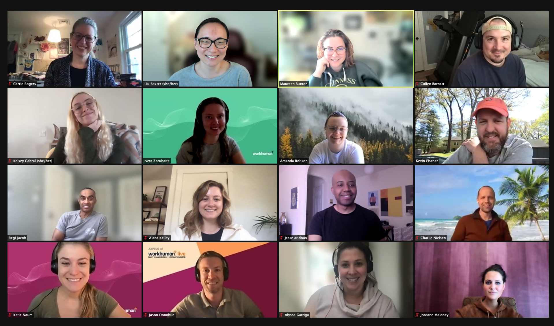 Virtual meeting with Workhuman employees