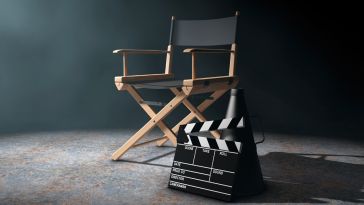 Director Chair, Movie Clapper and Megaphone