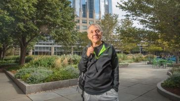 Wasabi CEO and co-founder David Friend poses in front of a park