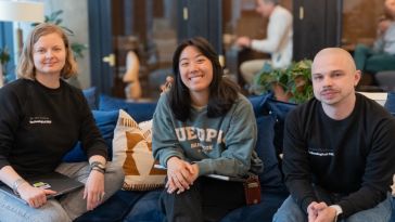 From left to right: Nata Stulova, Senior Research Scientist at MacPaw, Milin Tunsiricharoengul, Intern from MIT, Sergii Krivoblotsky, Head of TR&D at MacPaw. | Photo: MacPaw